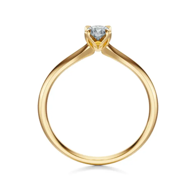 Pierścionek zaręczynowy złoty z diamentem AJPZ_114